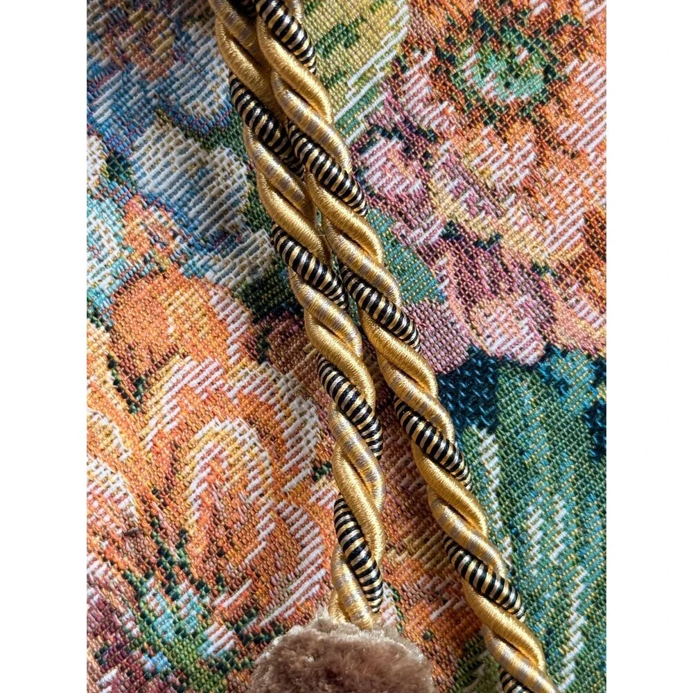 Vintage Curtain Tieback Double Tassel Drapery Holdback Traditional Window Decor